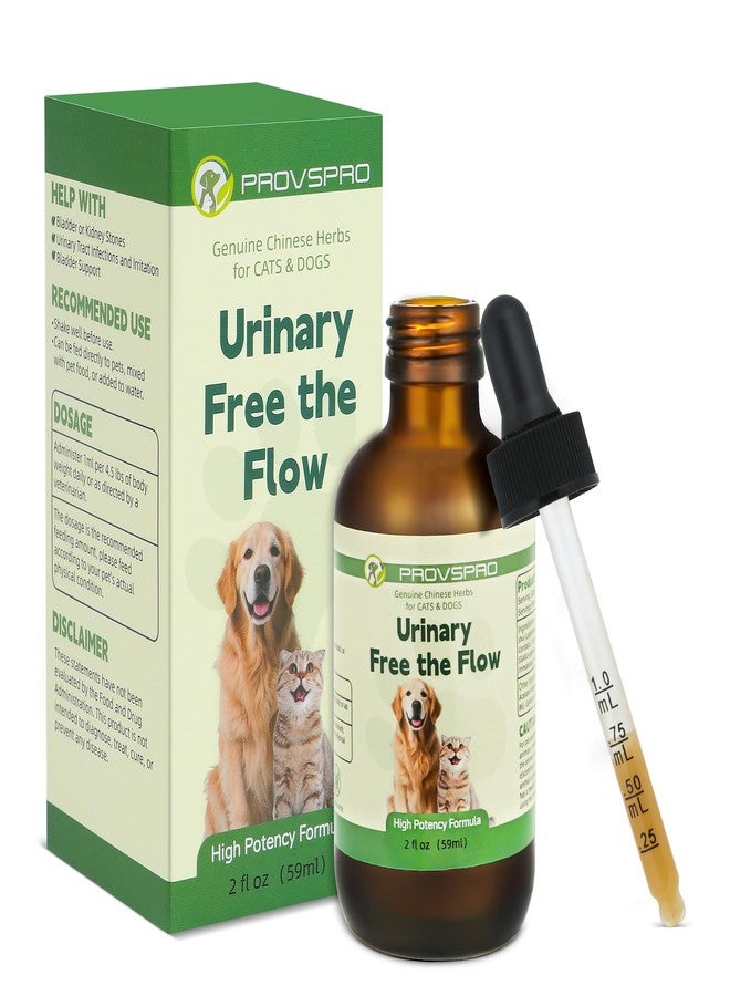 provspro Dog & Cat Bladder Crystals Treatment or Stone, Bladder Kidney Stones Dissolver for Pet, Cat Dog Urinary Tract Supplements for Kidney and Bladder Stones, Urinary Free The Flow, 2 fl oz (59ml) - Image 1